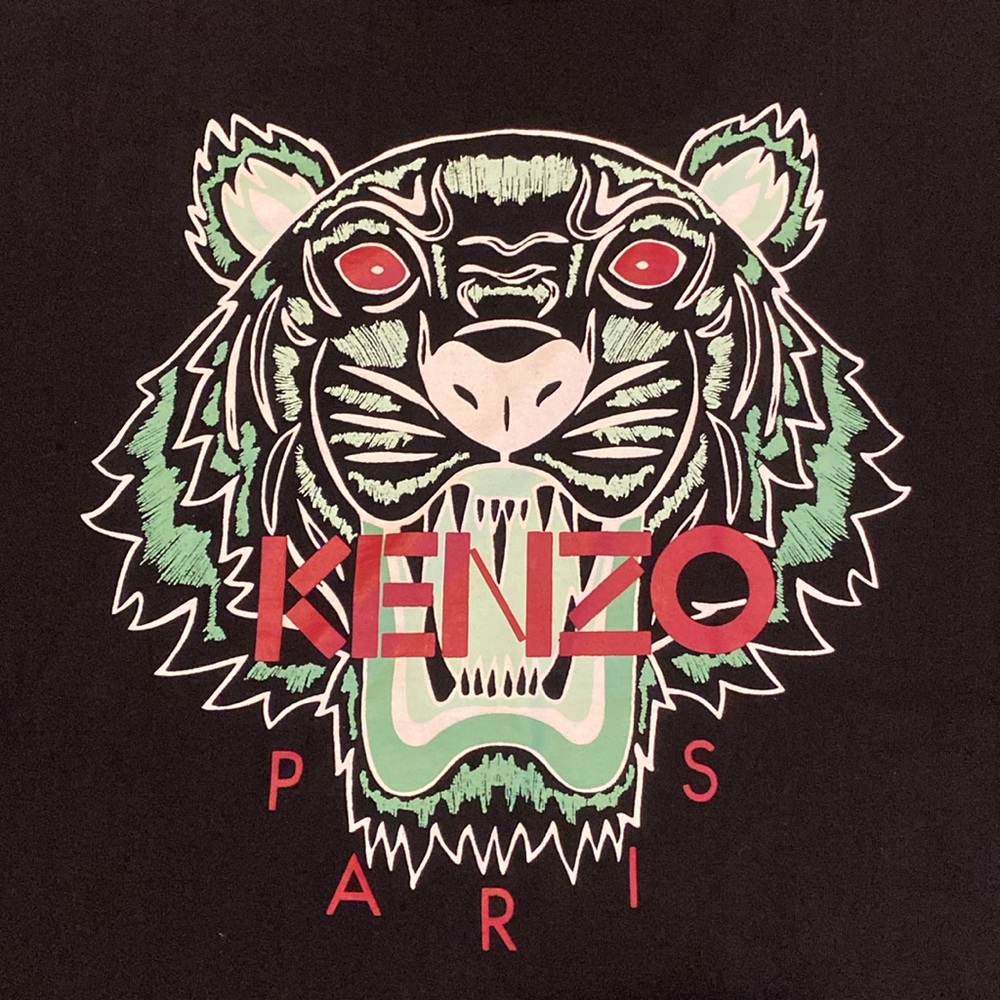 Kenzo Paris Tiger Graphic T-Shirt Black Size L - Picture 2 of 6